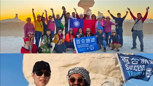 وفد صيني سياحي يزور الصحراء البيضاء في الوادي الجديد