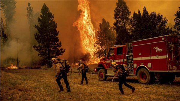 رجال الإطفاء يواصلون مكافحة حرائق الغابات في كاليفورنيا الأمريكية 